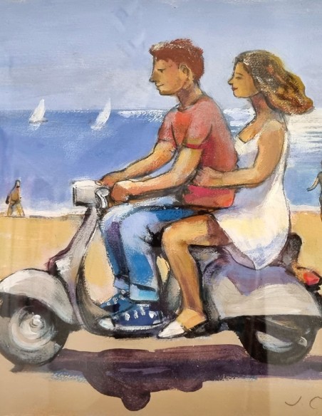 En vespa